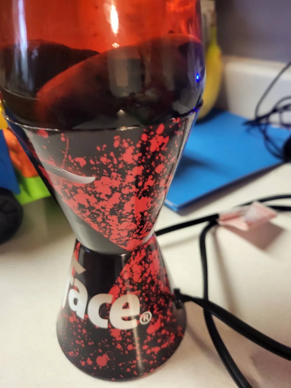 Ghost Face Scream Lava Lamp Black Wax/Red Liquid 14.5” Ghostface Horror Movie